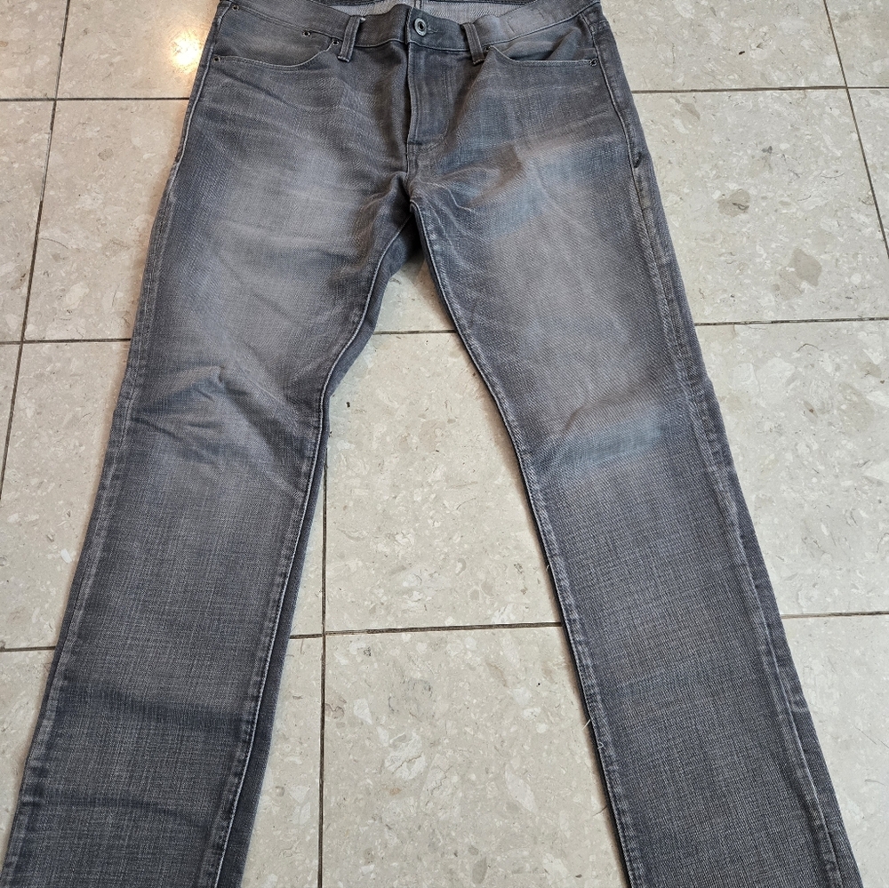 Men's Express Jeans Rocco Slim Fit Skinny Leg 33x30 Gray Wash